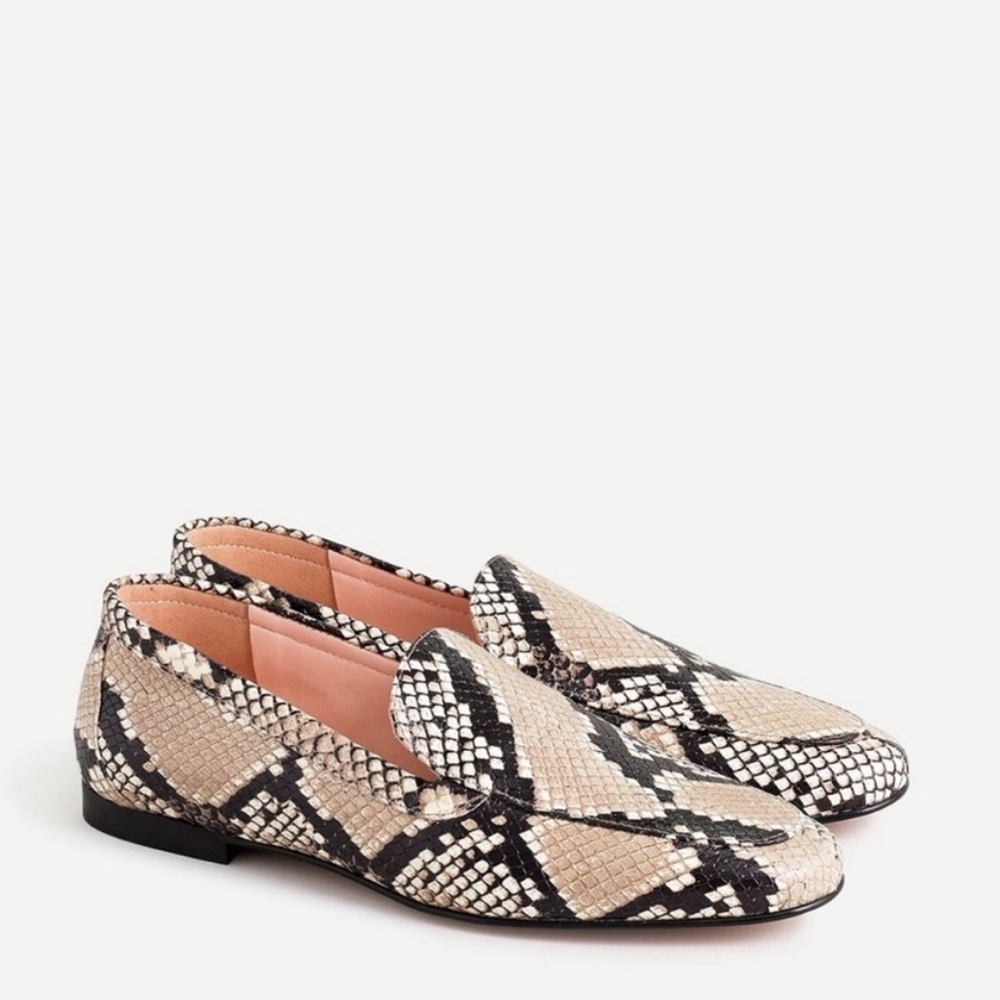 CECILE SMOKING SLIPPERS IN SNAKE-EMBOSSED LEATHER